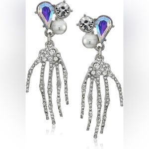 Betsey Johnson Skeleton Hand Drop Earrings